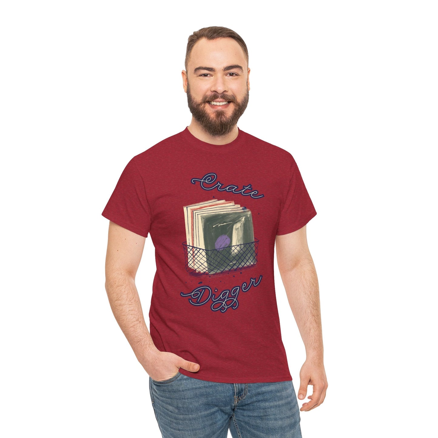 'Crate Digger' Vinyl Records Men's T-Shirt