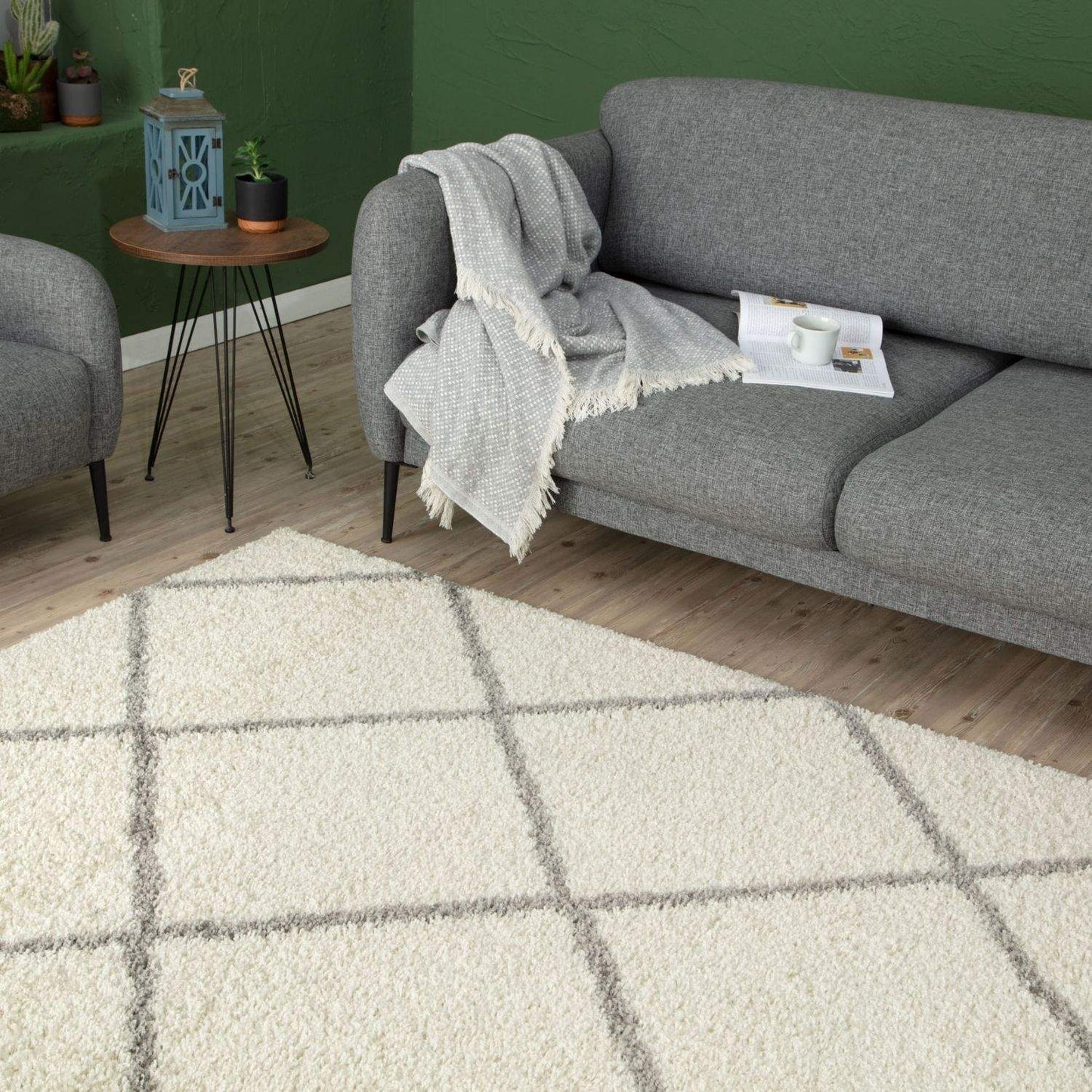 Moroccan Ivory Shaggy Rug | 500