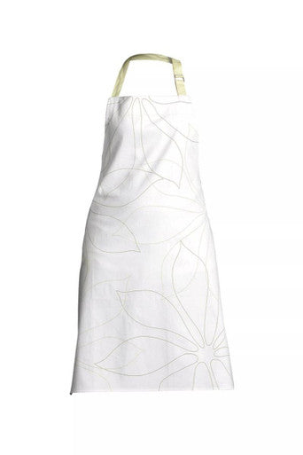 Green Leaf White Base Apron