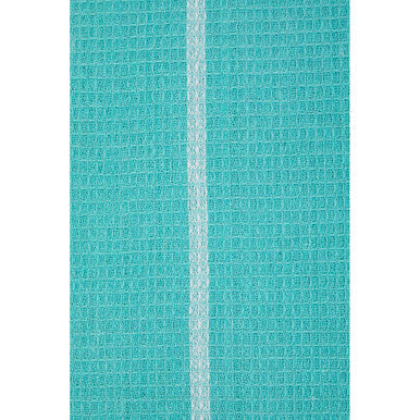 Doro Set Of Three Waffle Green And White Tea Towels