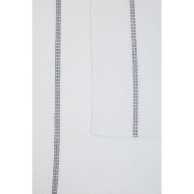 Doro Set Of Three Waffle White And Grey Violet Tea Towels