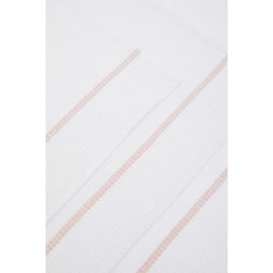 Doro Set Of Three Waffle White And Almond Tea Towels