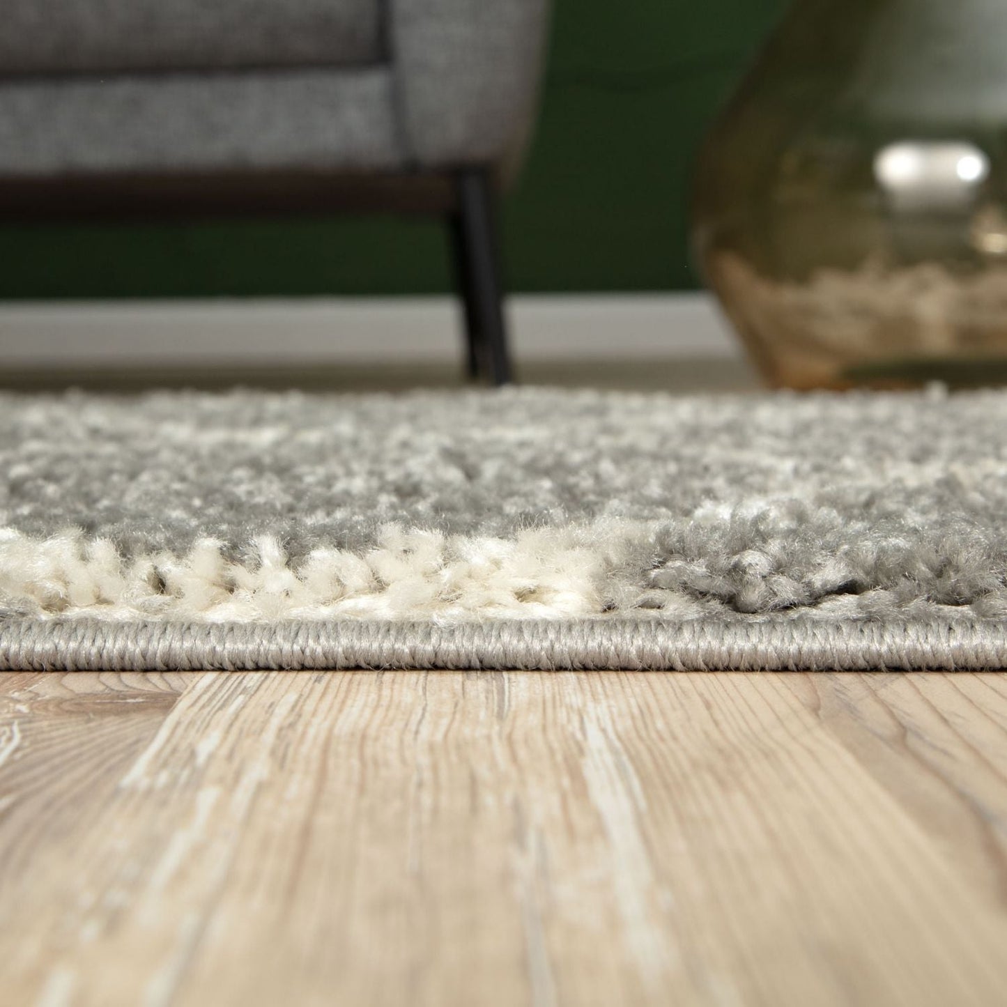 Moroccan Grey Shaggy Rug | 510