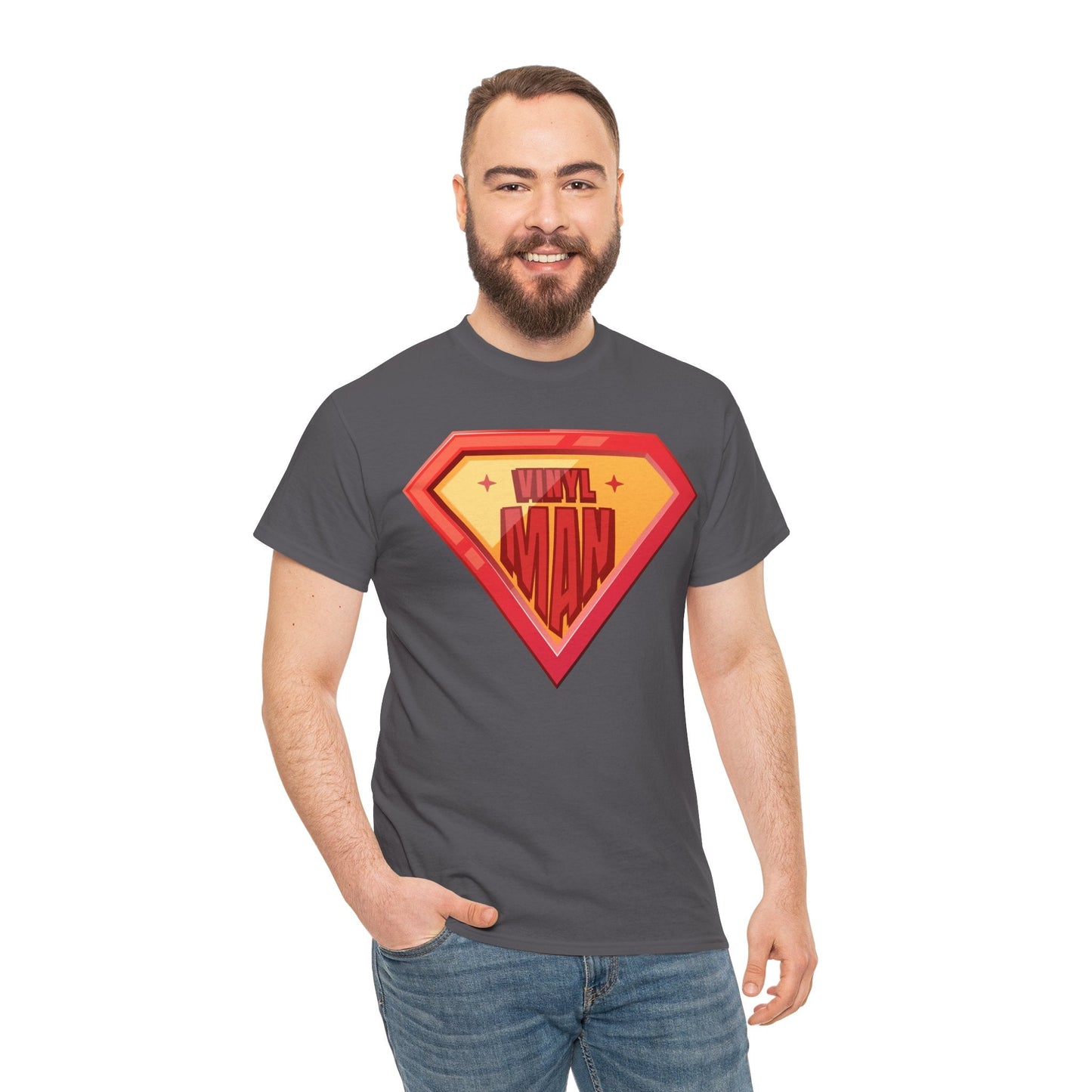 'Vinyl Man' Men's Superhero T-Shirt