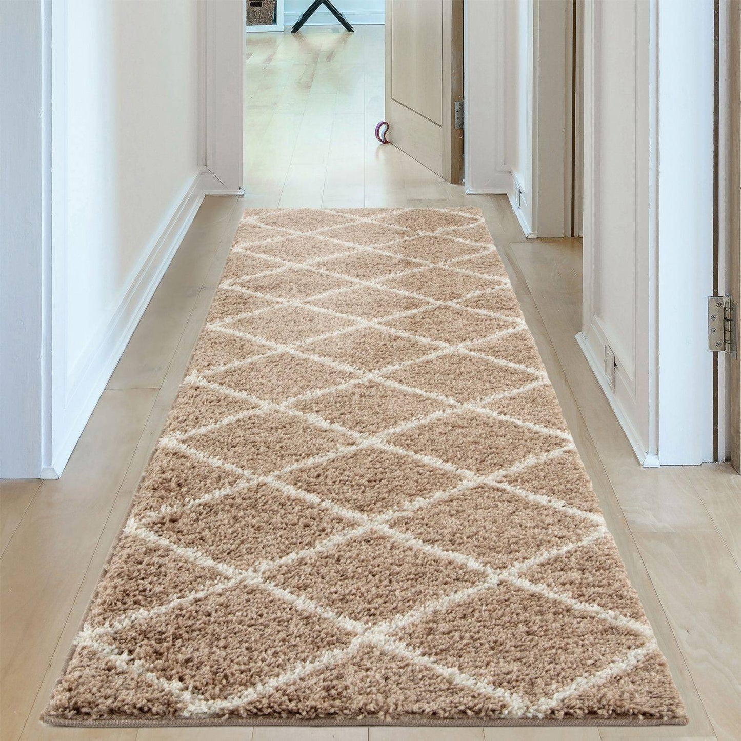Moroccan Beige Shaggy Rug | 520
