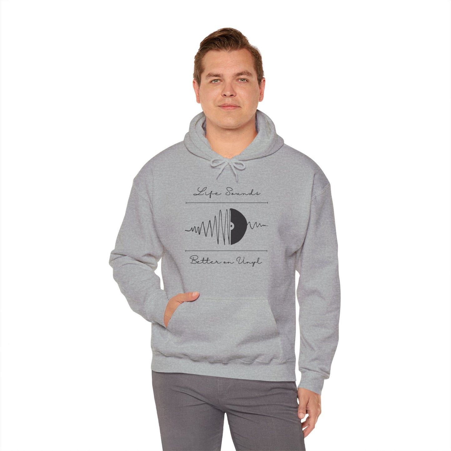 'Life Sounds Better on Vinyl' Men's Hoodie