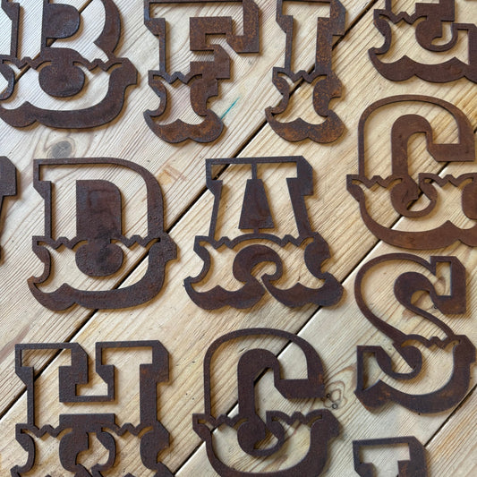 Rusty 5" Carnival Metal Letters A-Z