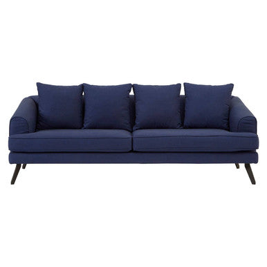Mylo 3 Seater Navy Fabric Sofa