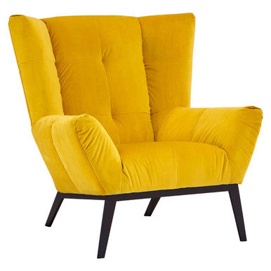 Maiko Yellow Fabric Armchair