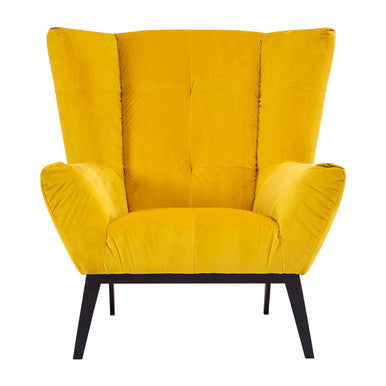 Maiko Yellow Fabric Armchair