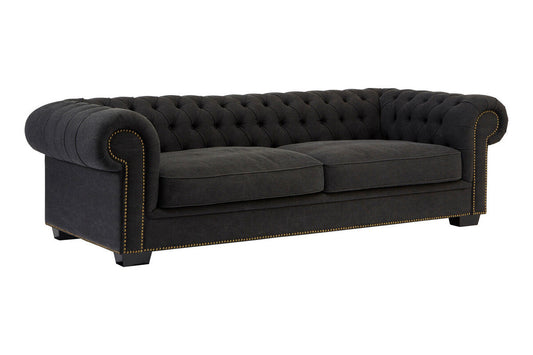Lincoln 3 Seater Charcoal Fabric Sofa