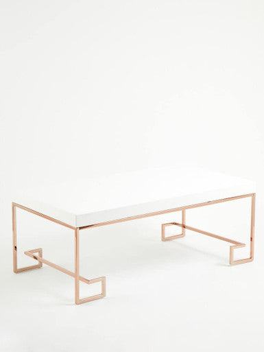 Allure Rose Gold Angled Legs Coffee Table