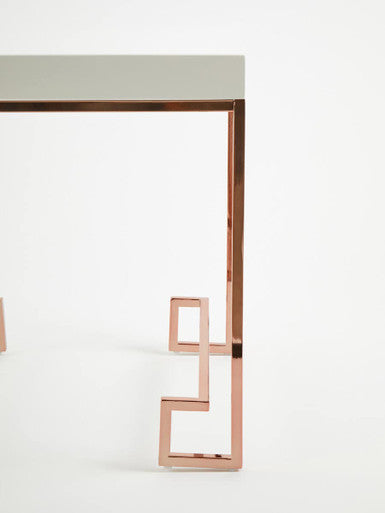 Allure Rose Gold Angled Legs End Table