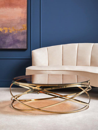 Allure Round Champagne Base Coffee Table