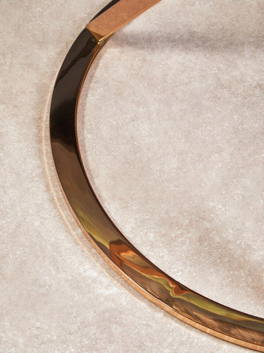 Allure Corseted Round Rose Gold End Table