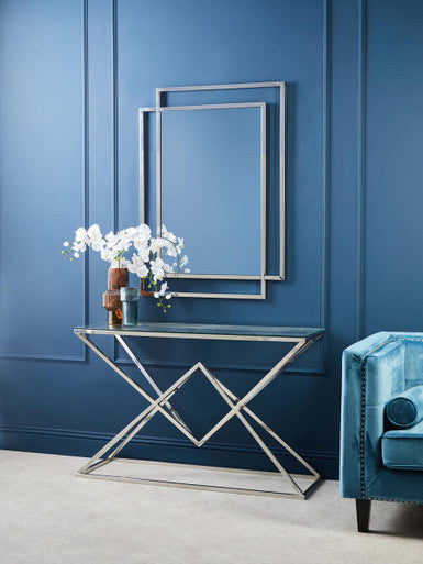 Allure Tempered Glass Rectangular Console Table