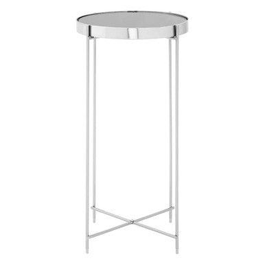 Allure Grey Mirror Tall Side Table