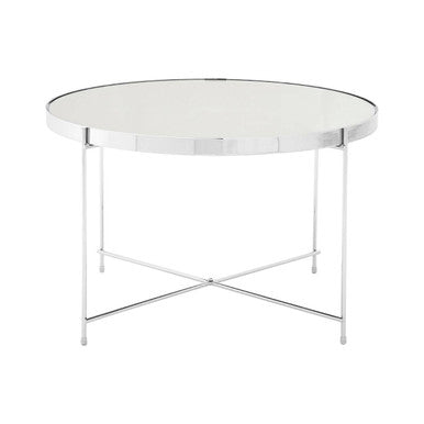 Allure Large Silver Mirror Side Table