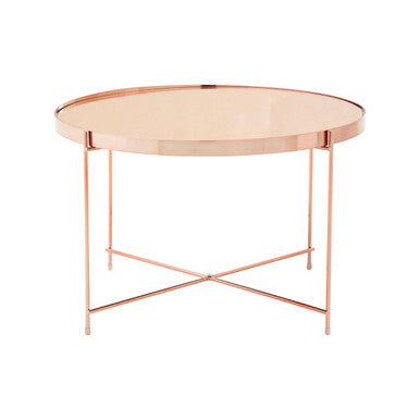 Allure Large Pink Mirror Side Table