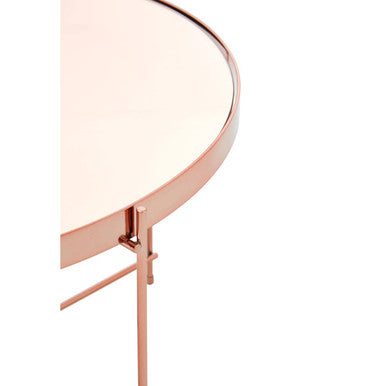 Allure Large Pink Mirror Side Table