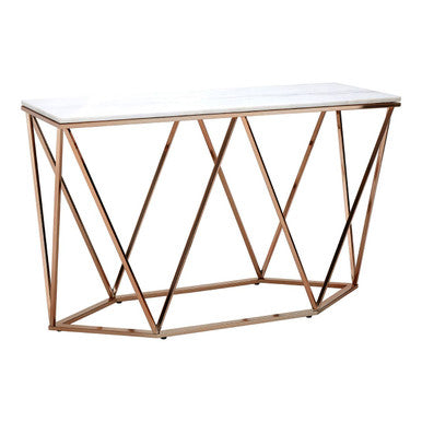 Allure Rectangular Champagne Console Table