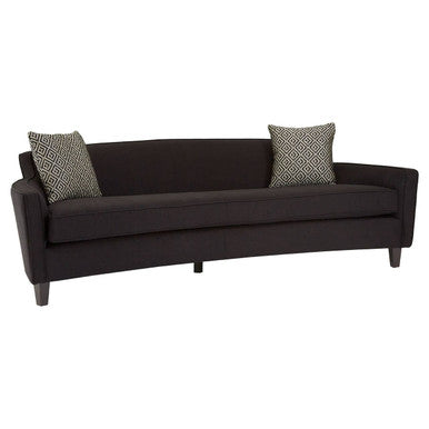Rania 3 Seat Black Dimity Fabric Sofa