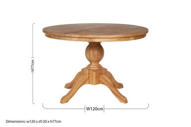 Lyon American Oak Wood Dining Table