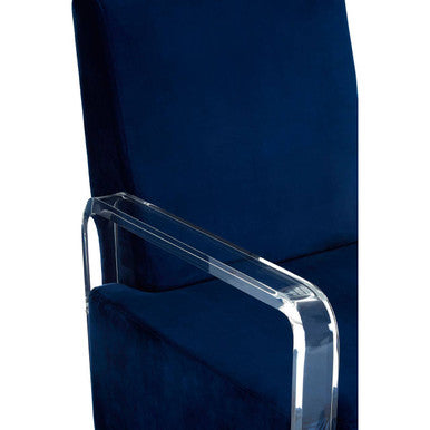 Clarence Blue Velvet Chair