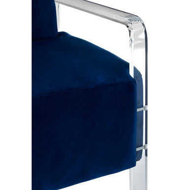 Clarence Blue Velvet Chair