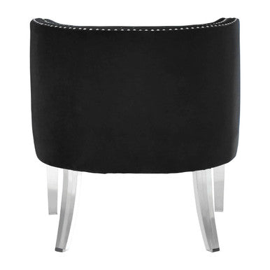 Clarence Black Curved Chair