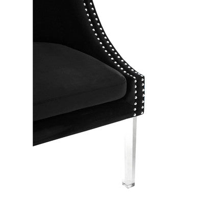 Clarence Black Curved Chair