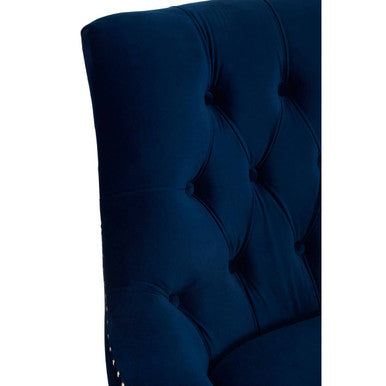 Clarence Button Tufted Blue Chair