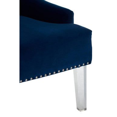 Clarence Button Tufted Blue Chair