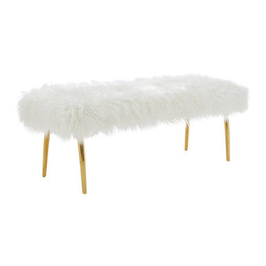 Clarence Natural Fur Effect Bench