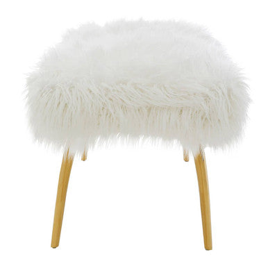 Clarence Natural Fur Effect Bench