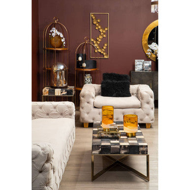 Ophelia 3 Seat Coffee Velvet Sofa