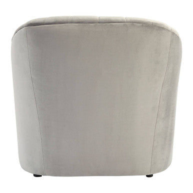 Opel Grey Velvet Armchair