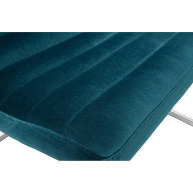 Vogue Teal Velvet Curved Lounge Chair