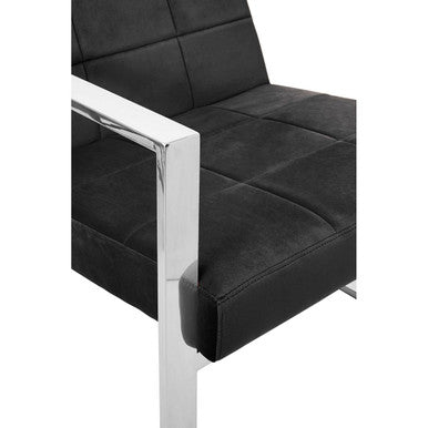 Vogue Black Velvet Lounge Chair