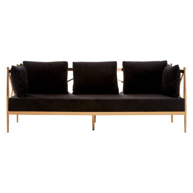 Novo 3 Seat Rose Gold Lattice Arms Sofa
