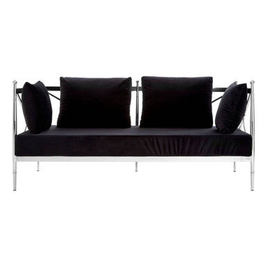 Novo 2 Seat Sofa With Silver Lattice Arms