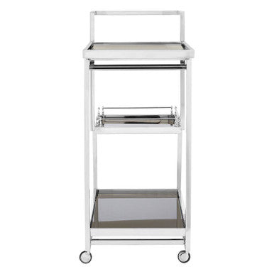 Novo 3 Tier Silver Finish Trolley