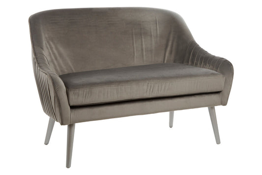 Louxor Grey Velvet Sofa