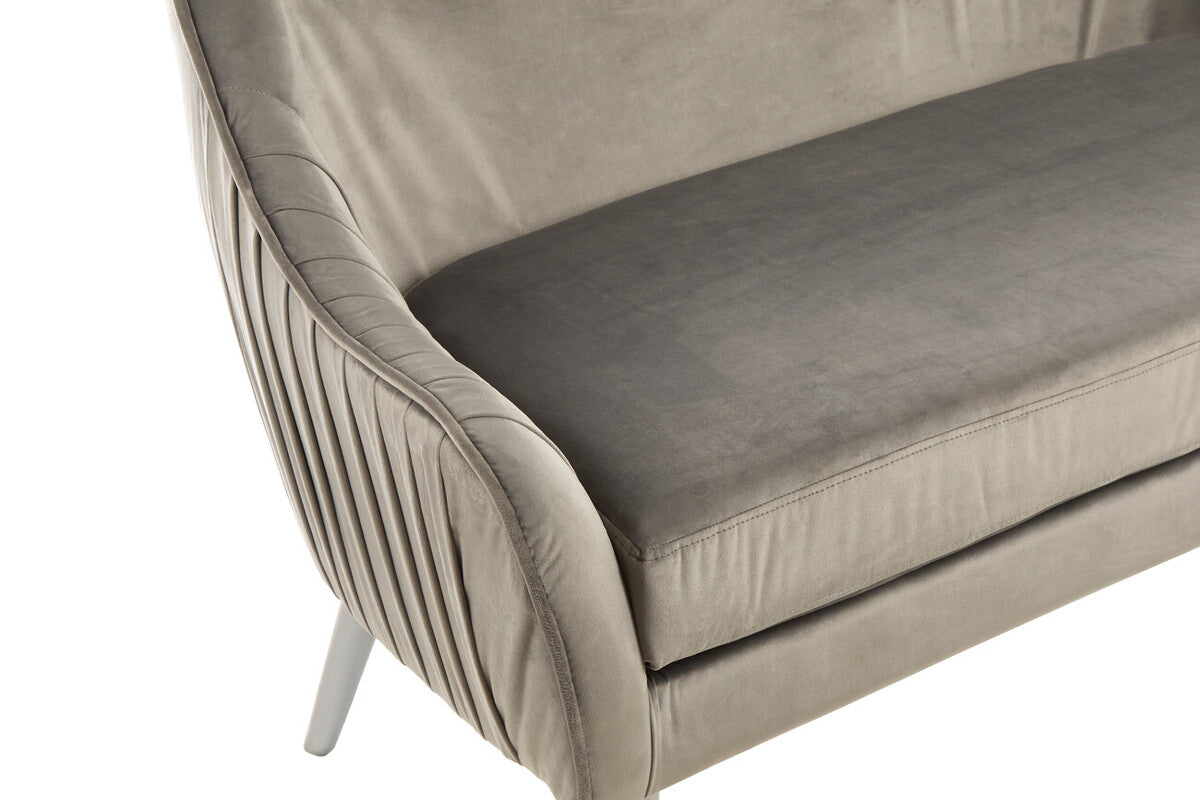 Louxor Grey Velvet Sofa