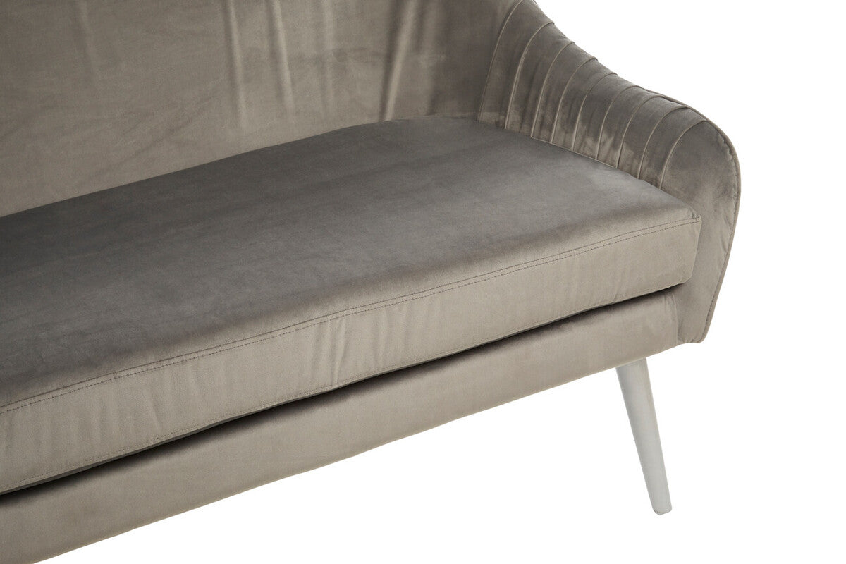 Louxor Grey Velvet Sofa