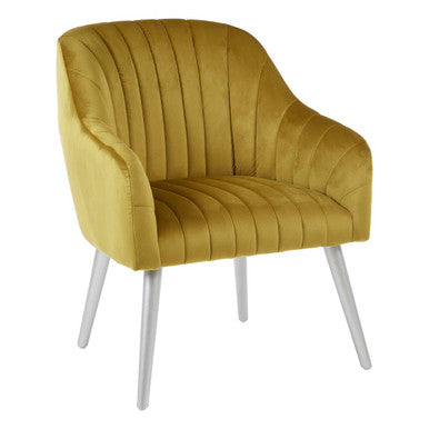 Louxor Mustard Fabric Armchair