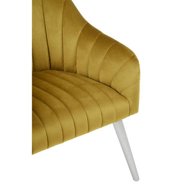 Louxor Mustard Fabric Armchair