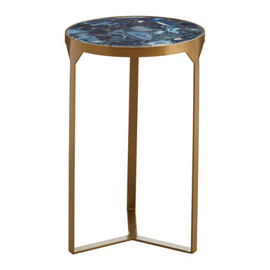 Vizzini Round Agate Side Table