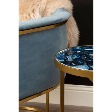 Vizzini Round Agate Side Table