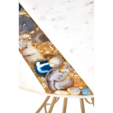 Vizzini Marble And Agate Side Table